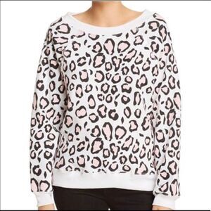 WILDFOX | White Leopard Crewneck Sweatshirt Small